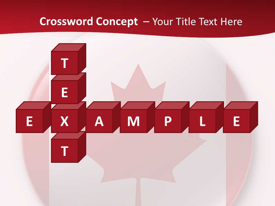 A Button With A Canadian Flag On It PowerPoint Template