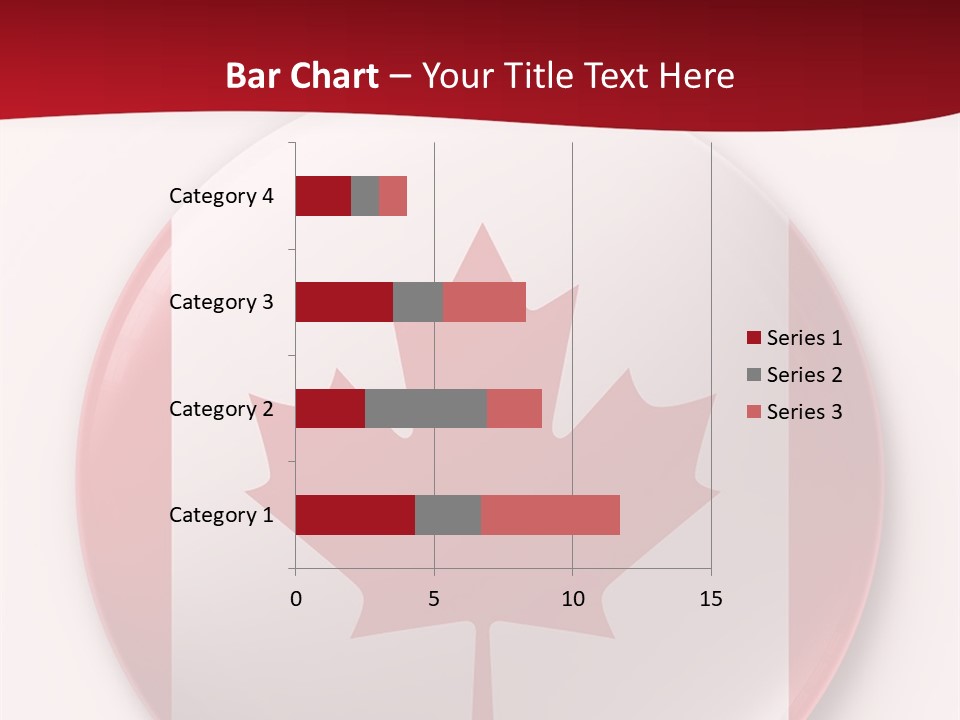 A Button With A Canadian Flag On It PowerPoint Template