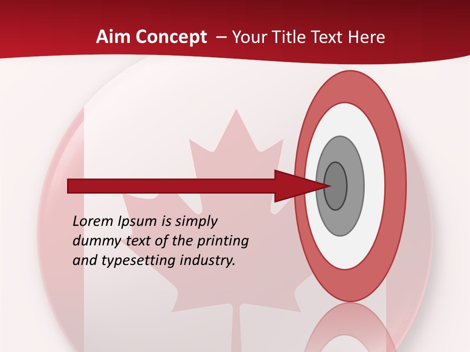 A Button With A Canadian Flag On It PowerPoint Template