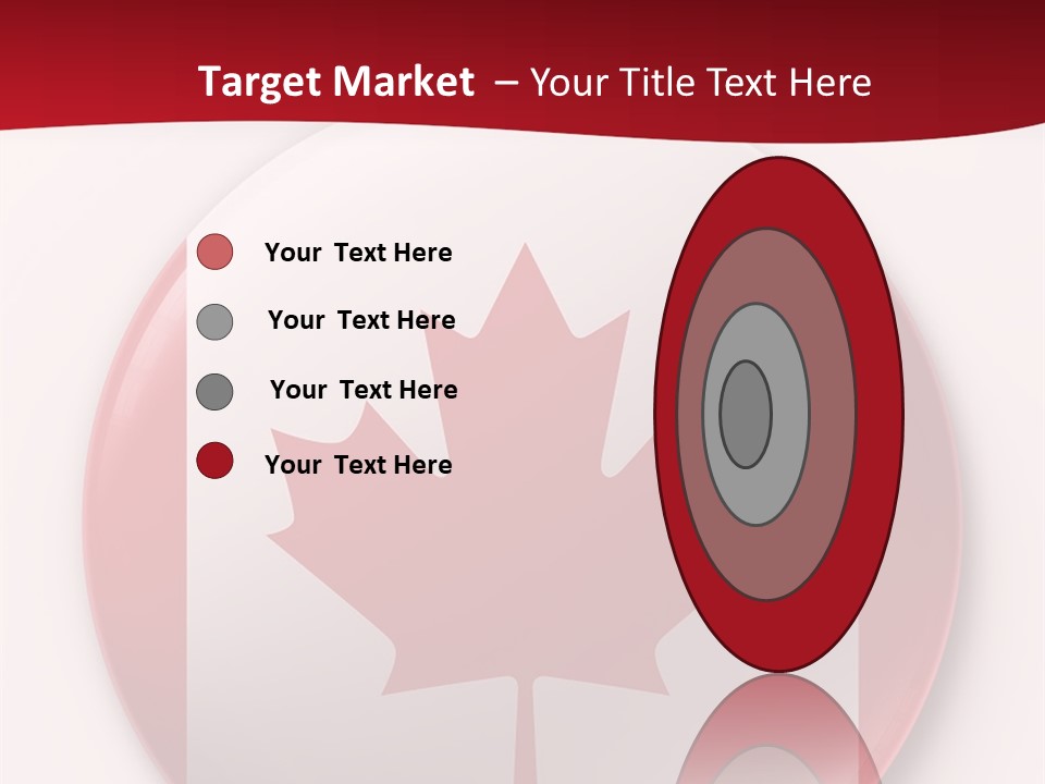 A Button With A Canadian Flag On It PowerPoint Template