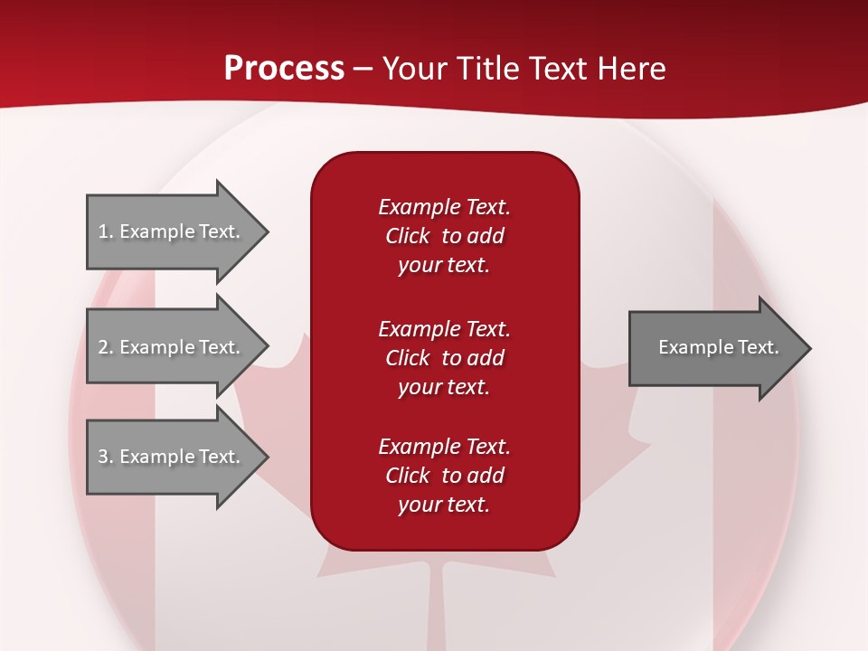 A Button With A Canadian Flag On It PowerPoint Template