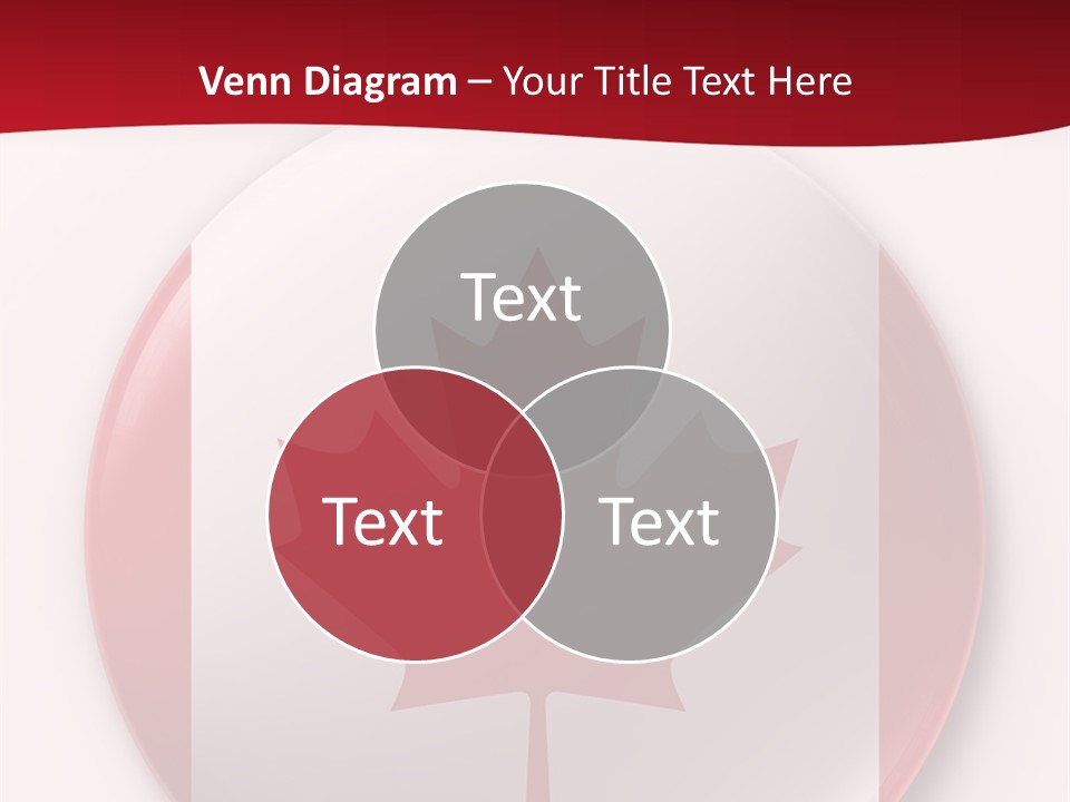 A Button With A Canadian Flag On It PowerPoint Template