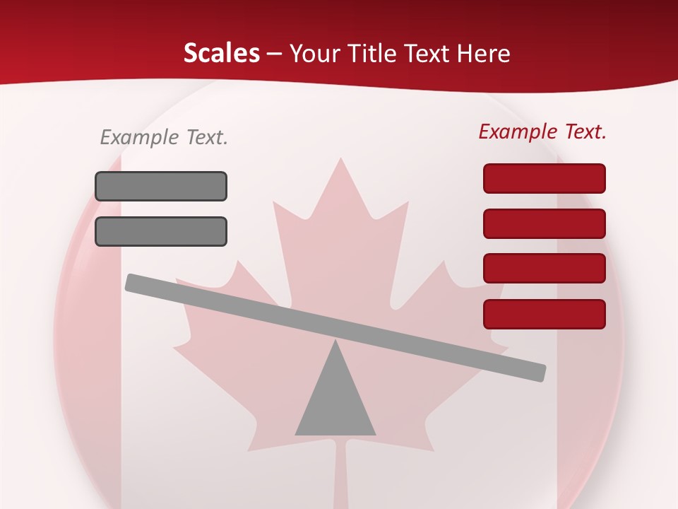 A Button With A Canadian Flag On It PowerPoint Template