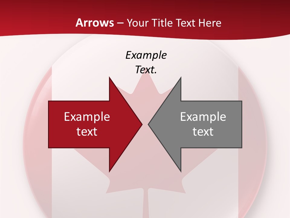 A Button With A Canadian Flag On It PowerPoint Template