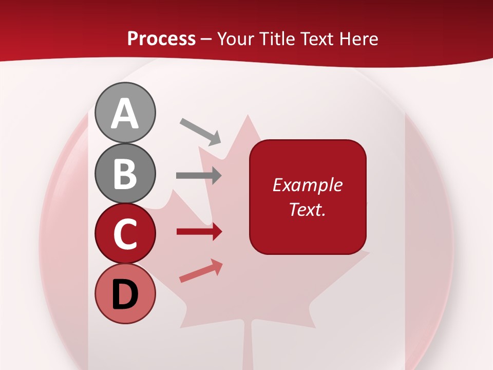 A Button With A Canadian Flag On It PowerPoint Template
