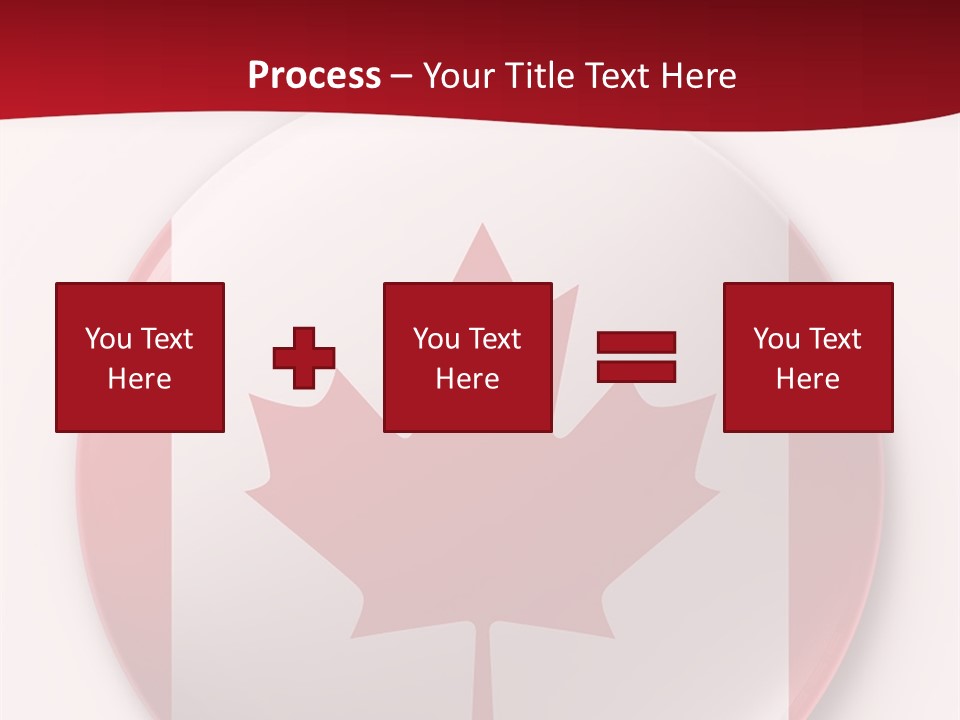A Button With A Canadian Flag On It PowerPoint Template