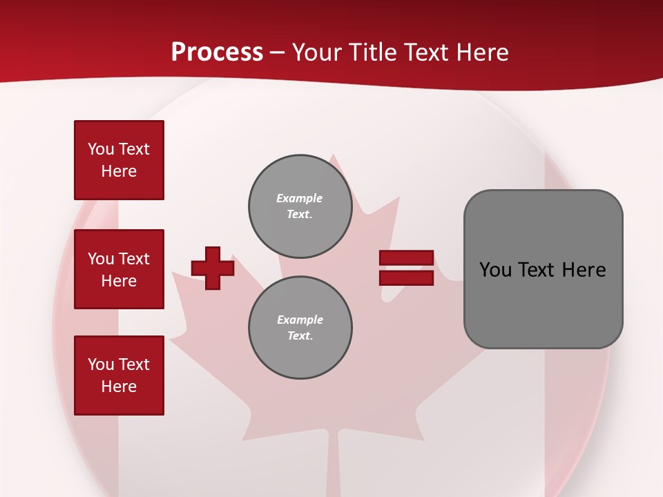 A Button With A Canadian Flag On It PowerPoint Template