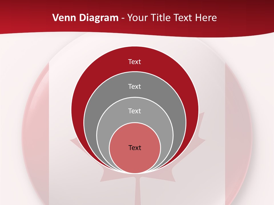 A Button With A Canadian Flag On It PowerPoint Template