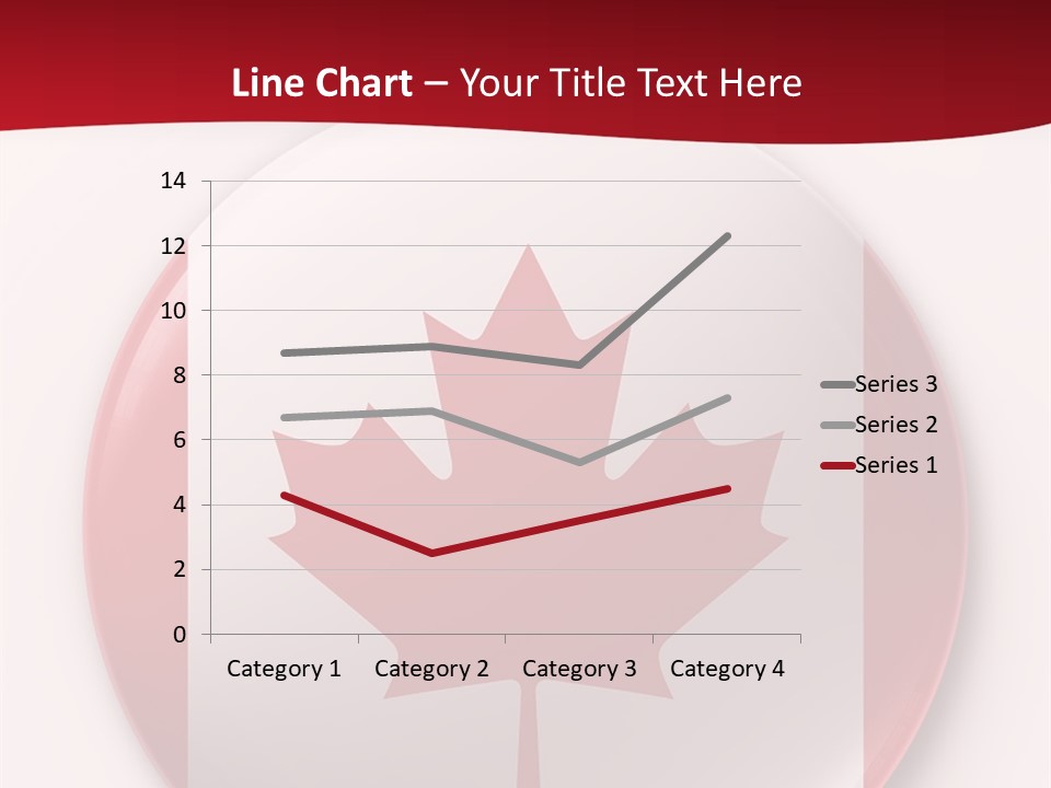 A Button With A Canadian Flag On It PowerPoint Template