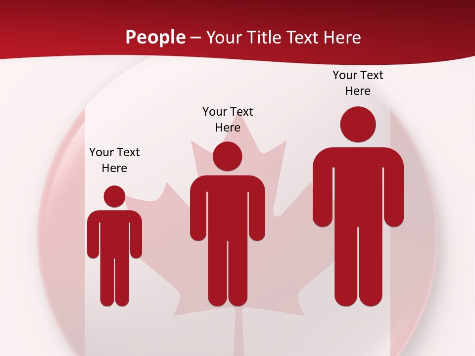 A Button With A Canadian Flag On It PowerPoint Template