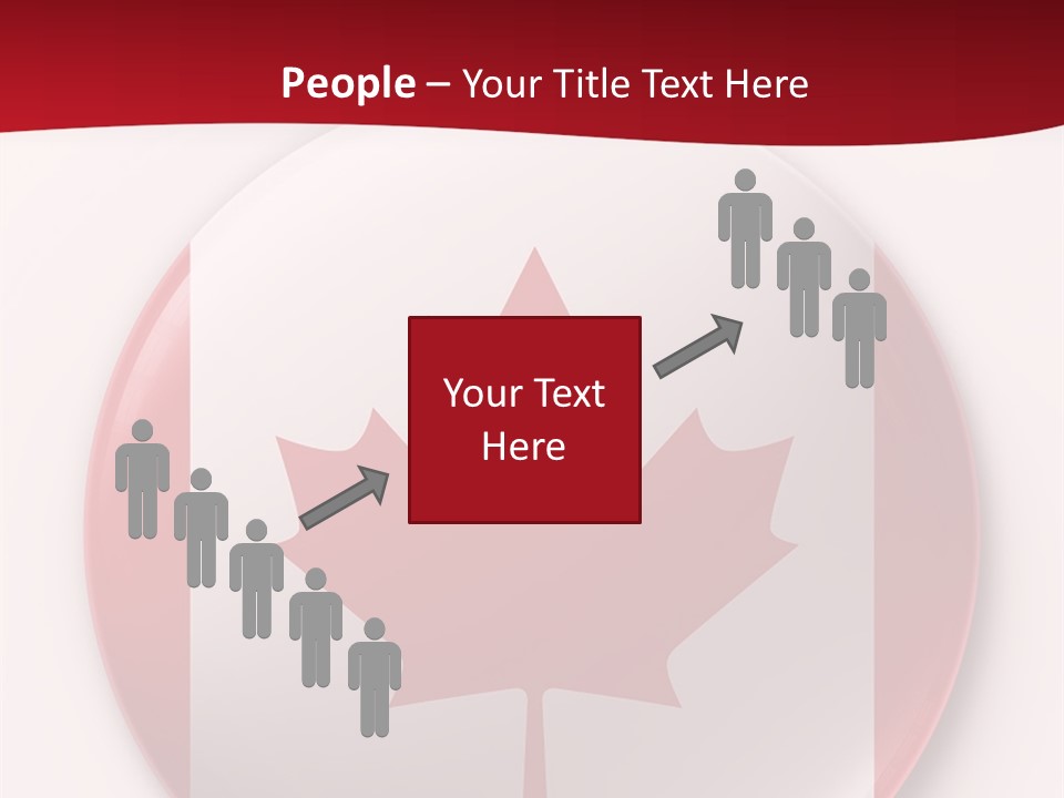 A Button With A Canadian Flag On It PowerPoint Template