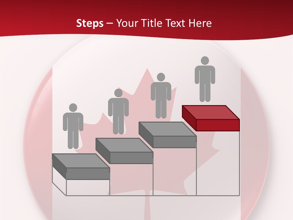 A Button With A Canadian Flag On It PowerPoint Template