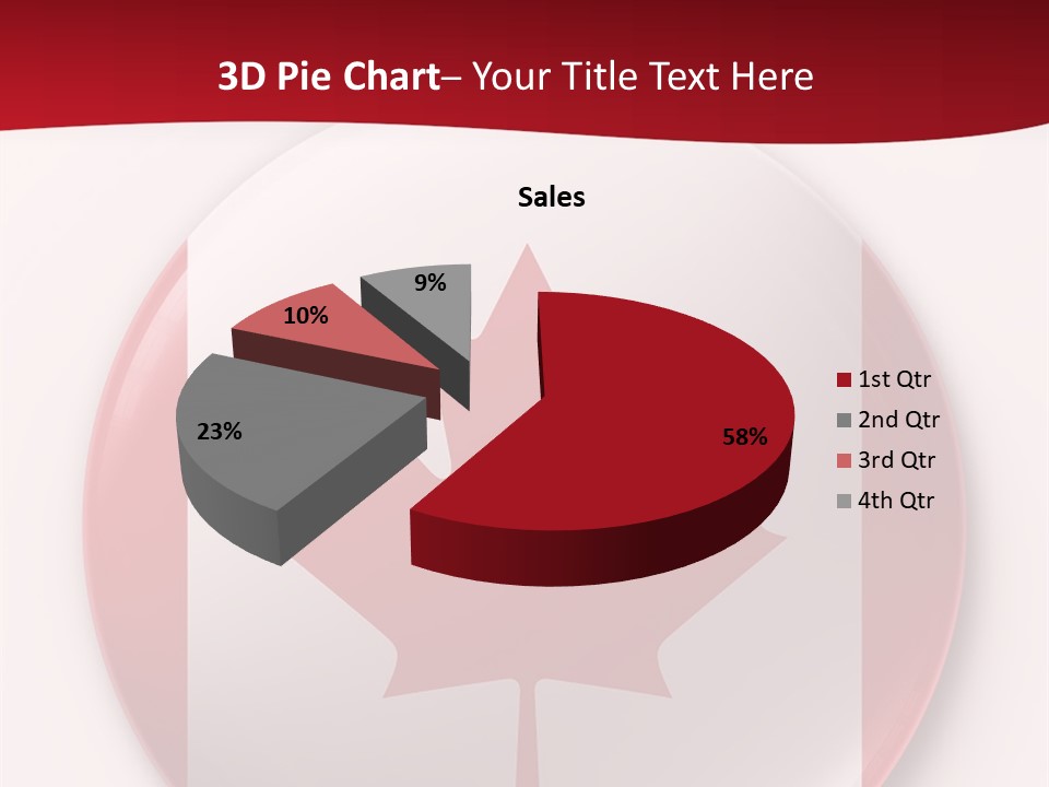 A Button With A Canadian Flag On It PowerPoint Template