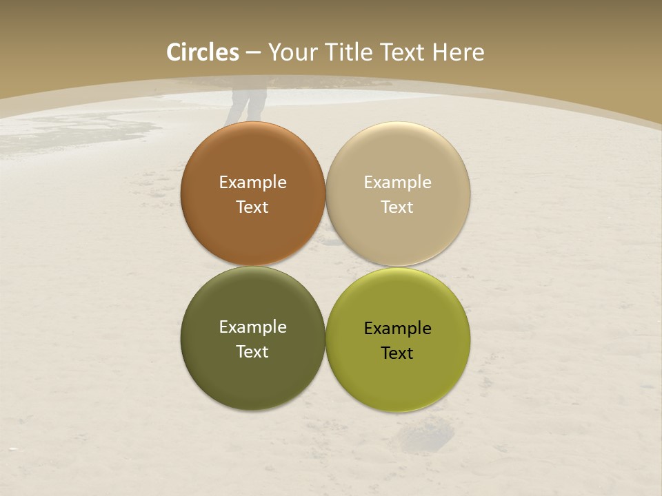 A Person Standing On A Beach With Footprints In The Sand PowerPoint Template