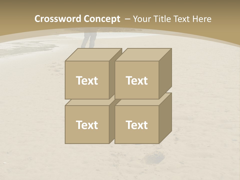 A Person Standing On A Beach With Footprints In The Sand PowerPoint Template