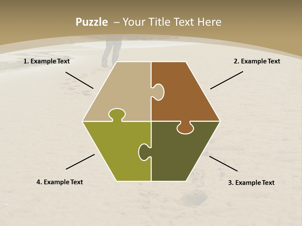 A Person Standing On A Beach With Footprints In The Sand PowerPoint Template