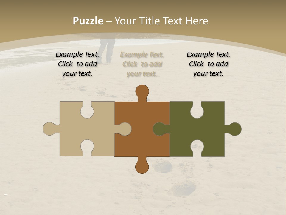 A Person Standing On A Beach With Footprints In The Sand PowerPoint Template