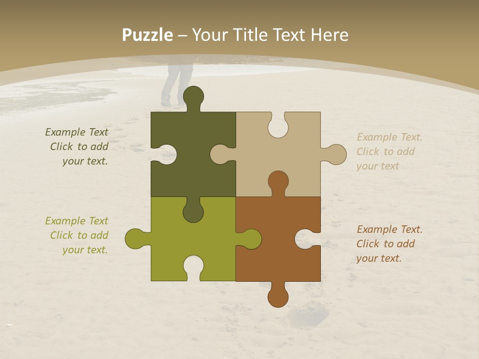 A Person Standing On A Beach With Footprints In The Sand PowerPoint Template