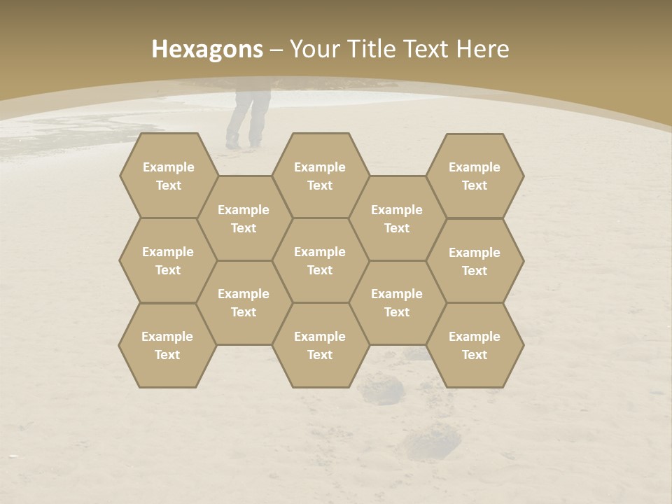 A Person Standing On A Beach With Footprints In The Sand PowerPoint Template