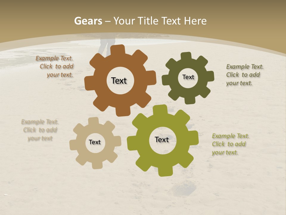 A Person Standing On A Beach With Footprints In The Sand PowerPoint Template