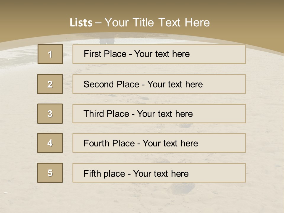 A Person Standing On A Beach With Footprints In The Sand PowerPoint Template