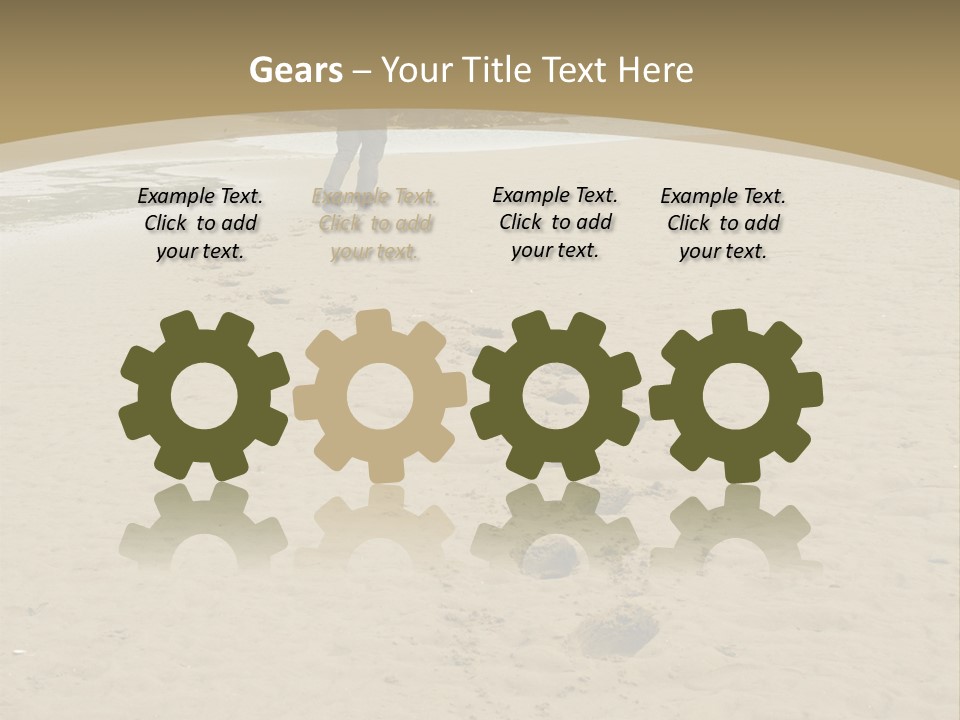 A Person Standing On A Beach With Footprints In The Sand PowerPoint Template