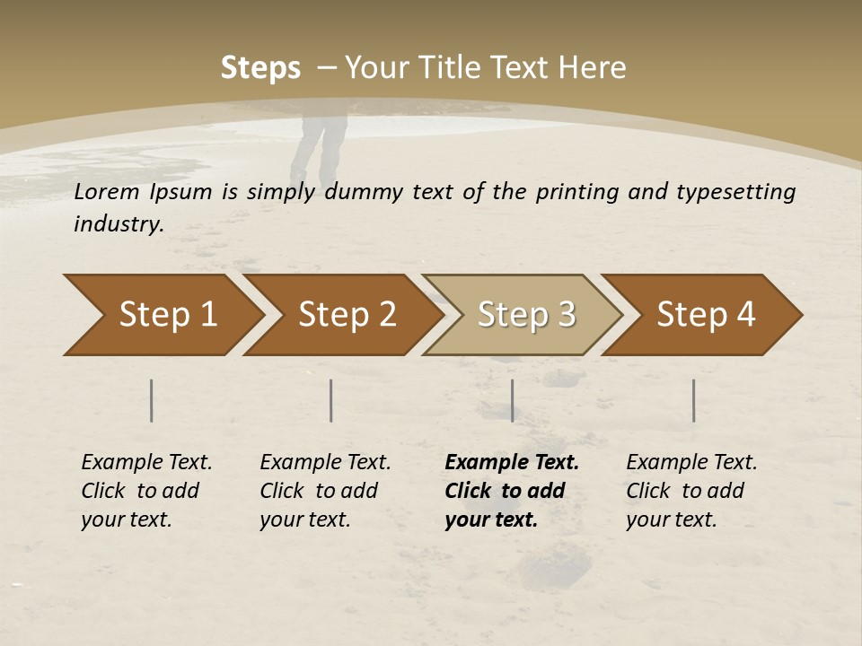 A Person Standing On A Beach With Footprints In The Sand PowerPoint Template