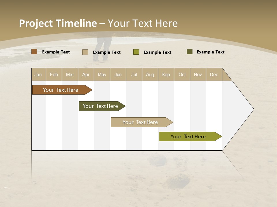 A Person Standing On A Beach With Footprints In The Sand PowerPoint Template