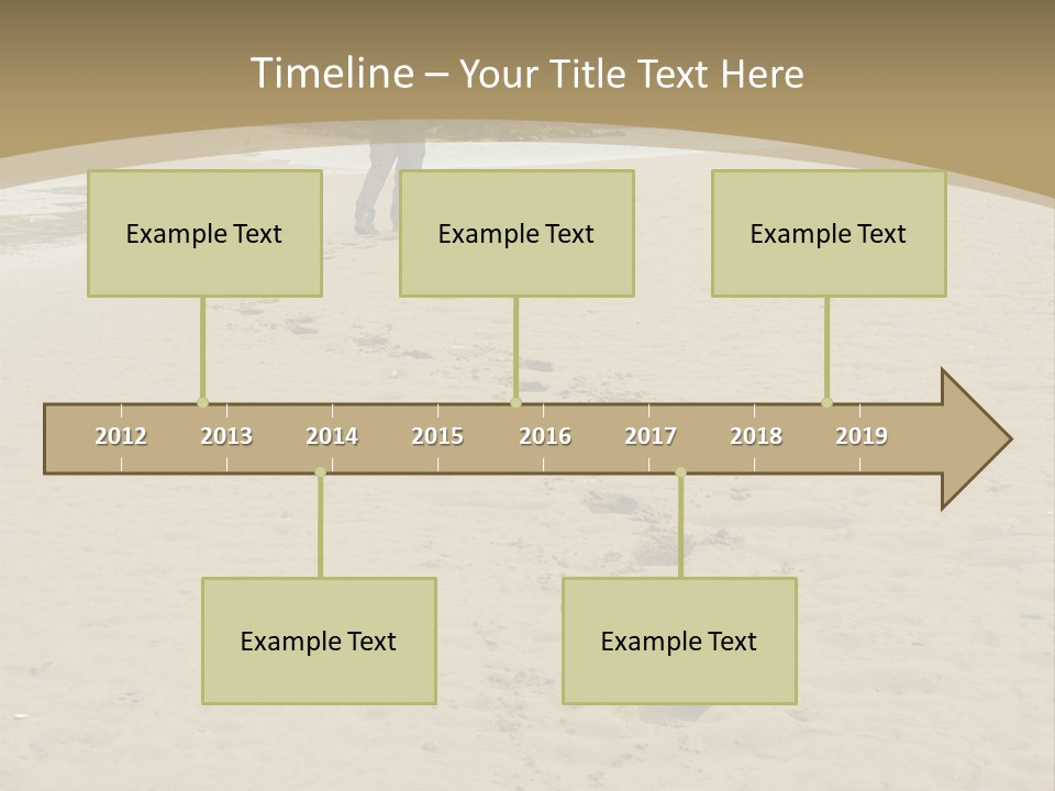 A Person Standing On A Beach With Footprints In The Sand PowerPoint Template