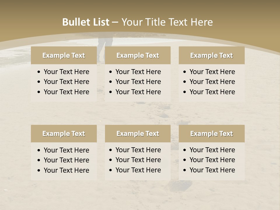 A Person Standing On A Beach With Footprints In The Sand PowerPoint Template