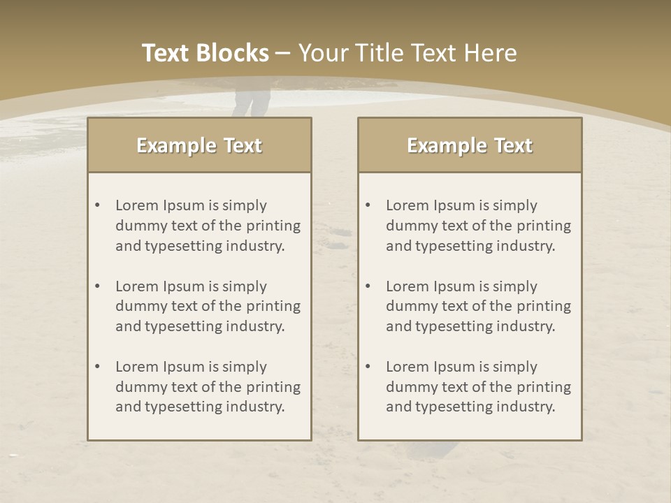 A Person Standing On A Beach With Footprints In The Sand PowerPoint Template