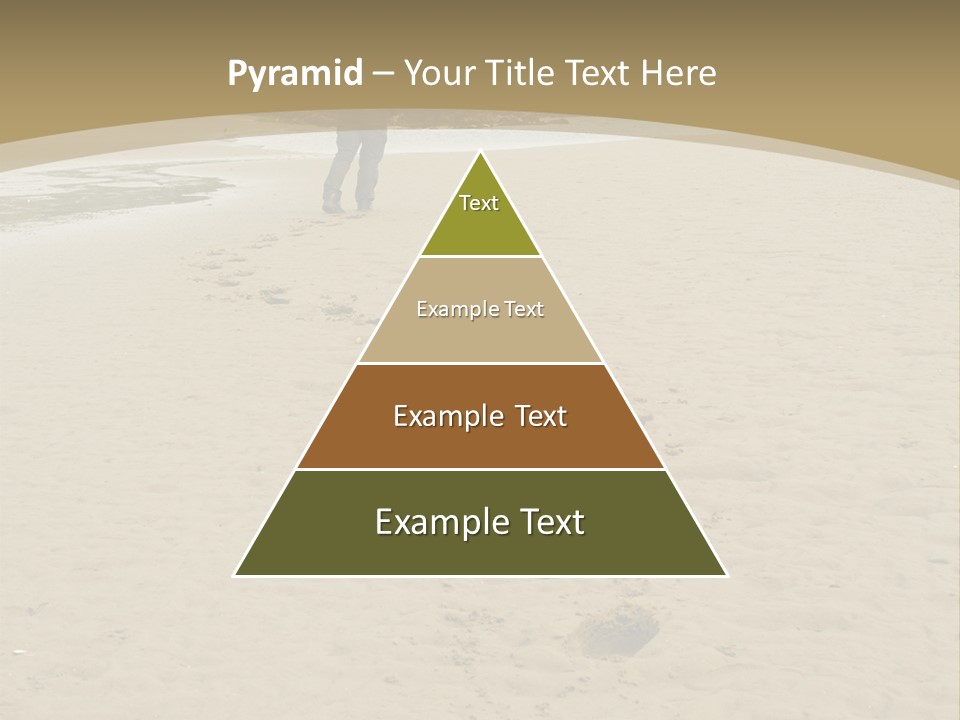 A Person Standing On A Beach With Footprints In The Sand PowerPoint Template