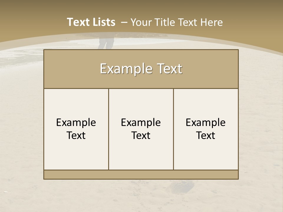 A Person Standing On A Beach With Footprints In The Sand PowerPoint Template