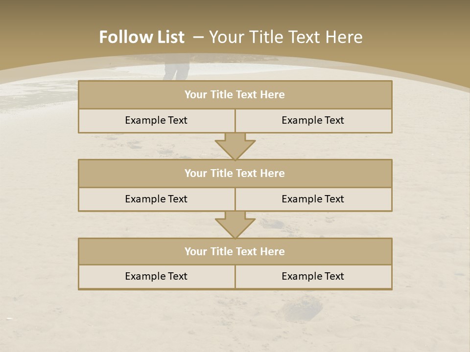 A Person Standing On A Beach With Footprints In The Sand PowerPoint Template