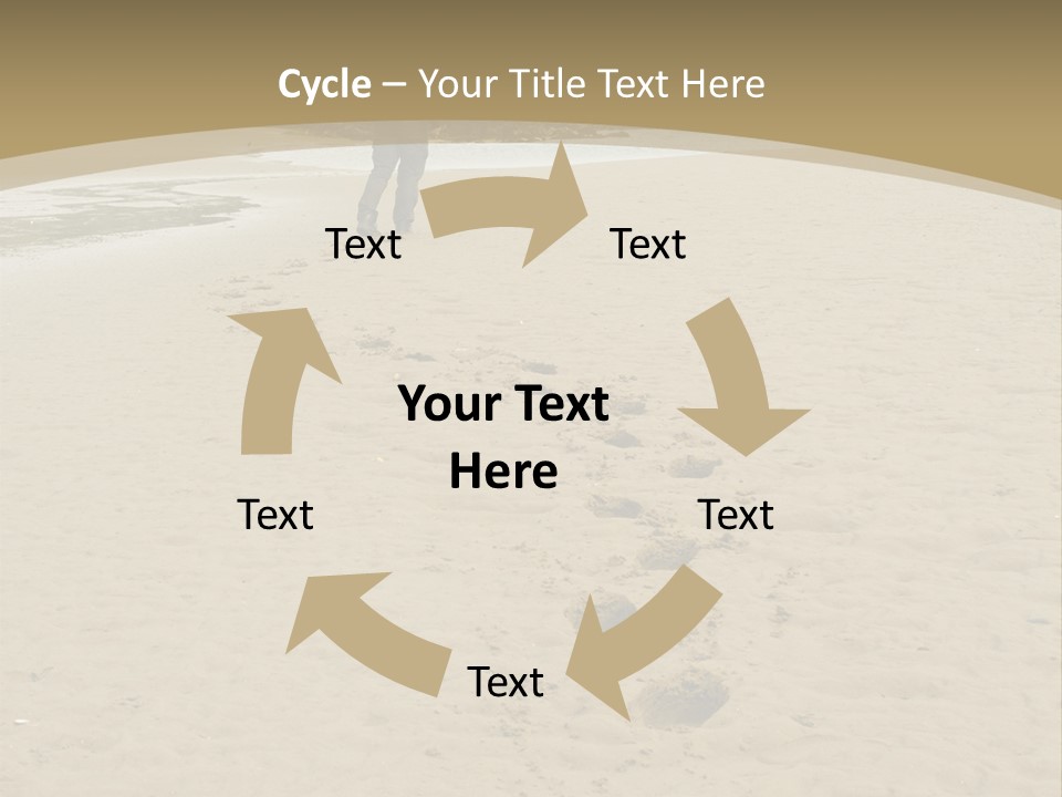 A Person Standing On A Beach With Footprints In The Sand PowerPoint Template