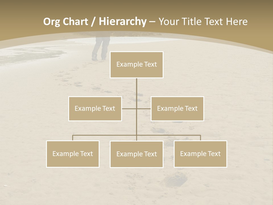 A Person Standing On A Beach With Footprints In The Sand PowerPoint Template