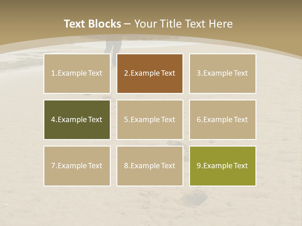 A Person Standing On A Beach With Footprints In The Sand PowerPoint Template