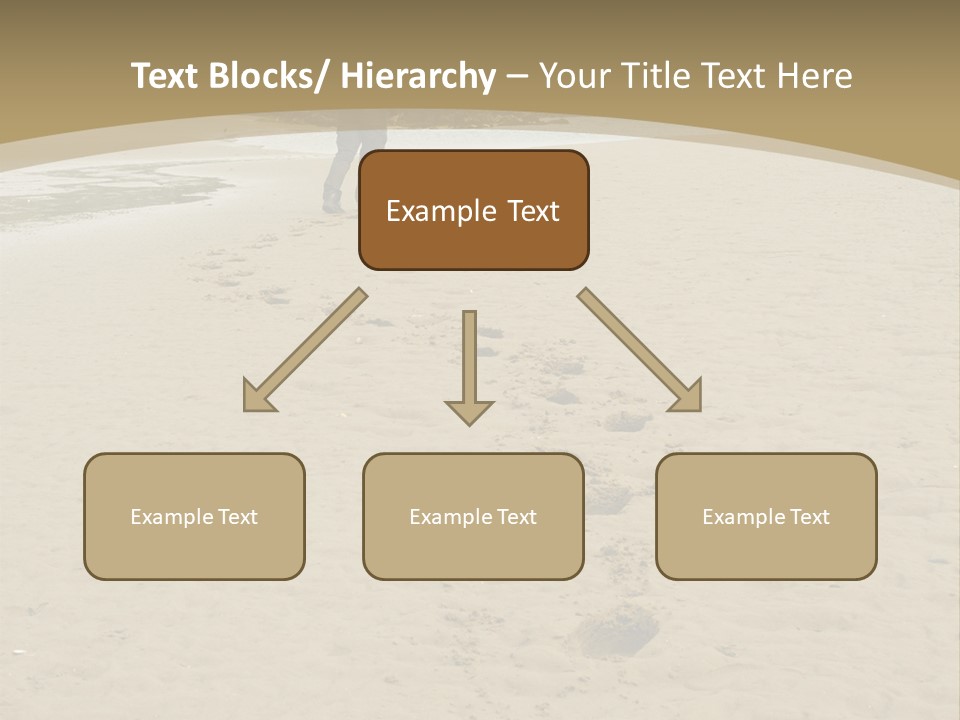 A Person Standing On A Beach With Footprints In The Sand PowerPoint Template