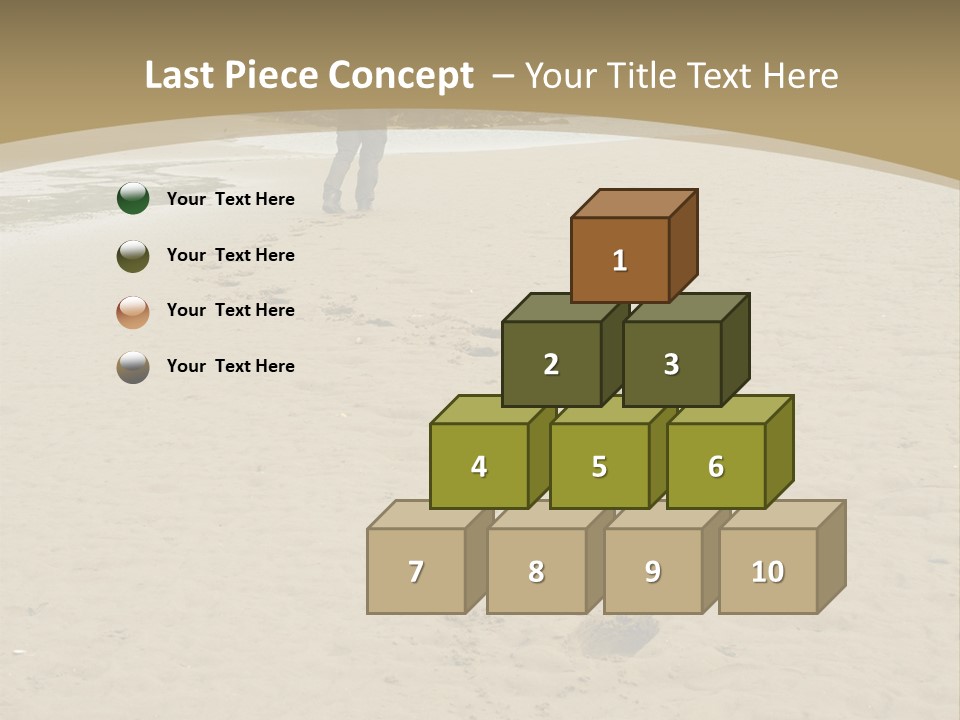 A Person Standing On A Beach With Footprints In The Sand PowerPoint Template