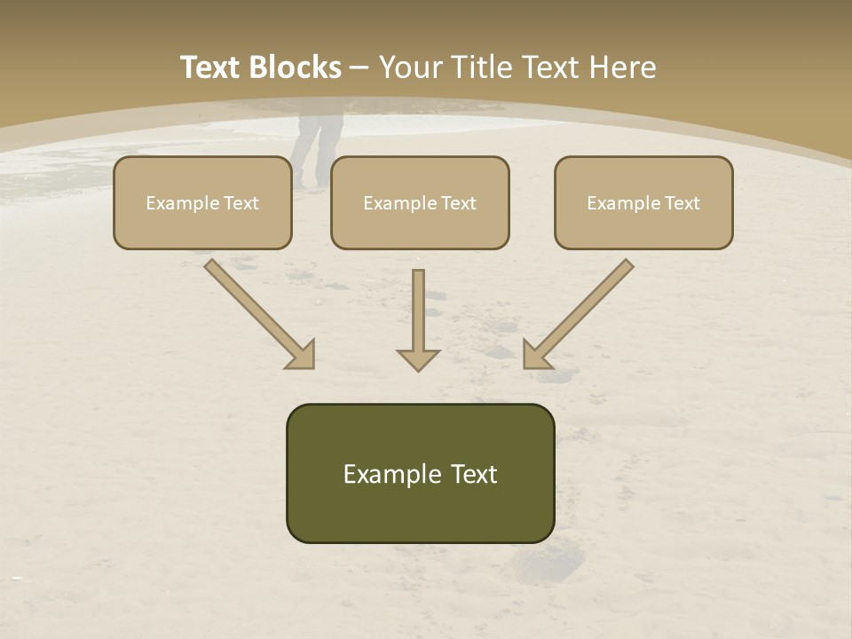 A Person Standing On A Beach With Footprints In The Sand PowerPoint Template