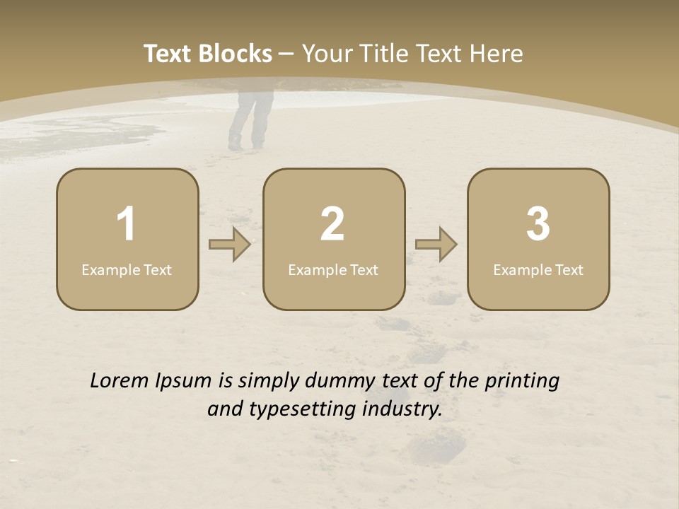 A Person Standing On A Beach With Footprints In The Sand PowerPoint Template