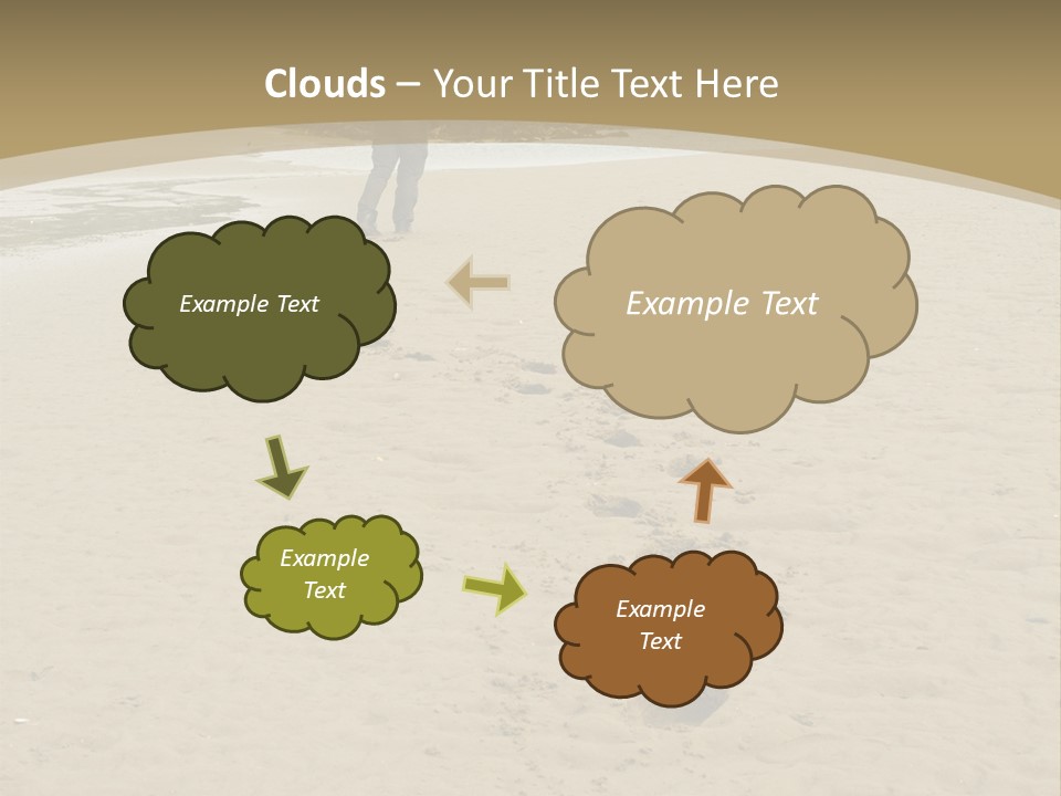 A Person Standing On A Beach With Footprints In The Sand PowerPoint Template