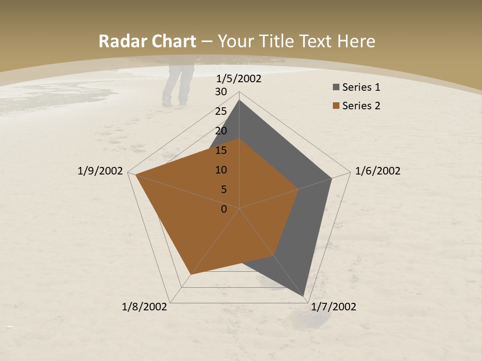 A Person Standing On A Beach With Footprints In The Sand PowerPoint Template