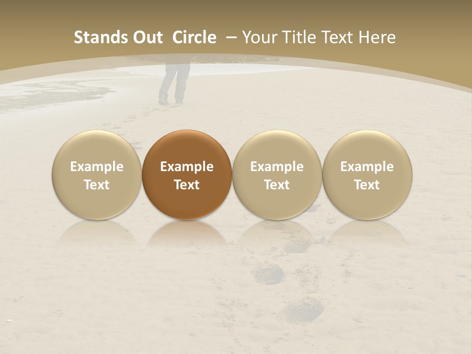 A Person Standing On A Beach With Footprints In The Sand PowerPoint Template