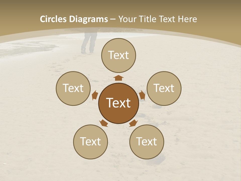 A Person Standing On A Beach With Footprints In The Sand PowerPoint Template