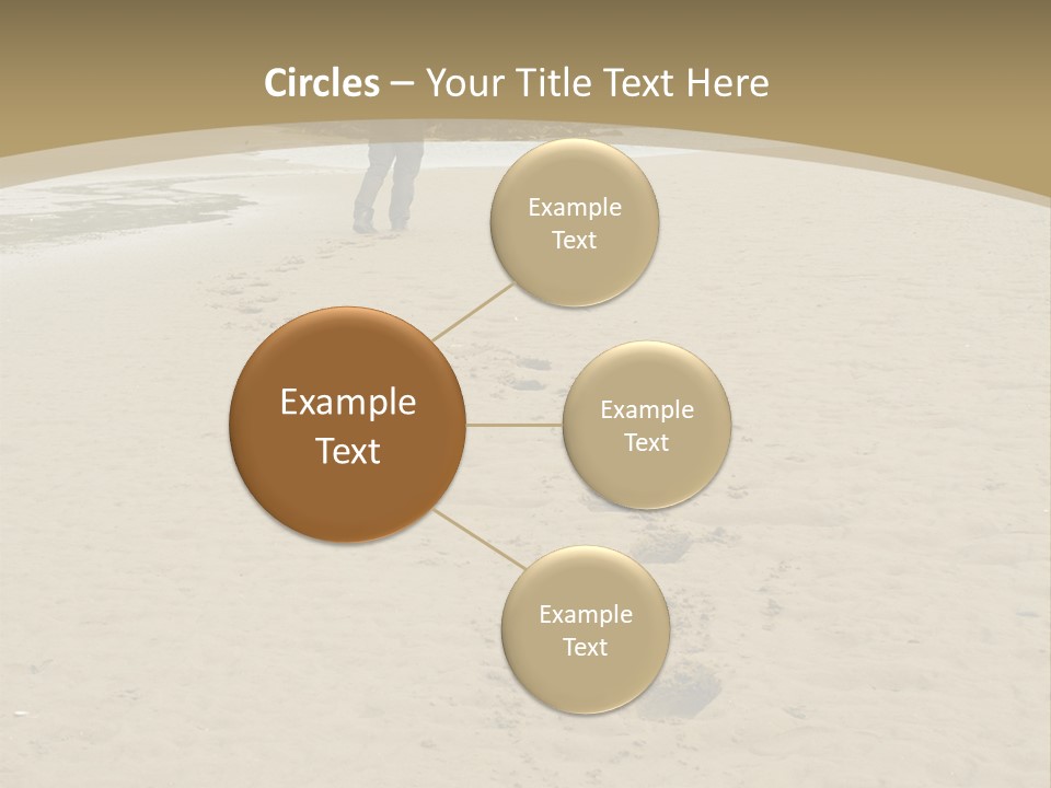 A Person Standing On A Beach With Footprints In The Sand PowerPoint Template