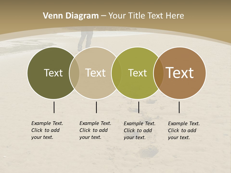 A Person Standing On A Beach With Footprints In The Sand PowerPoint Template