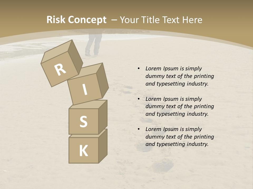 A Person Standing On A Beach With Footprints In The Sand PowerPoint Template