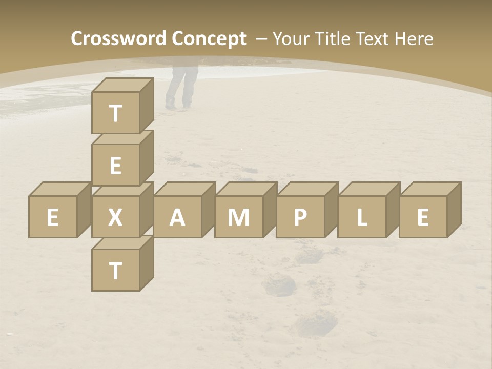 A Person Standing On A Beach With Footprints In The Sand PowerPoint Template