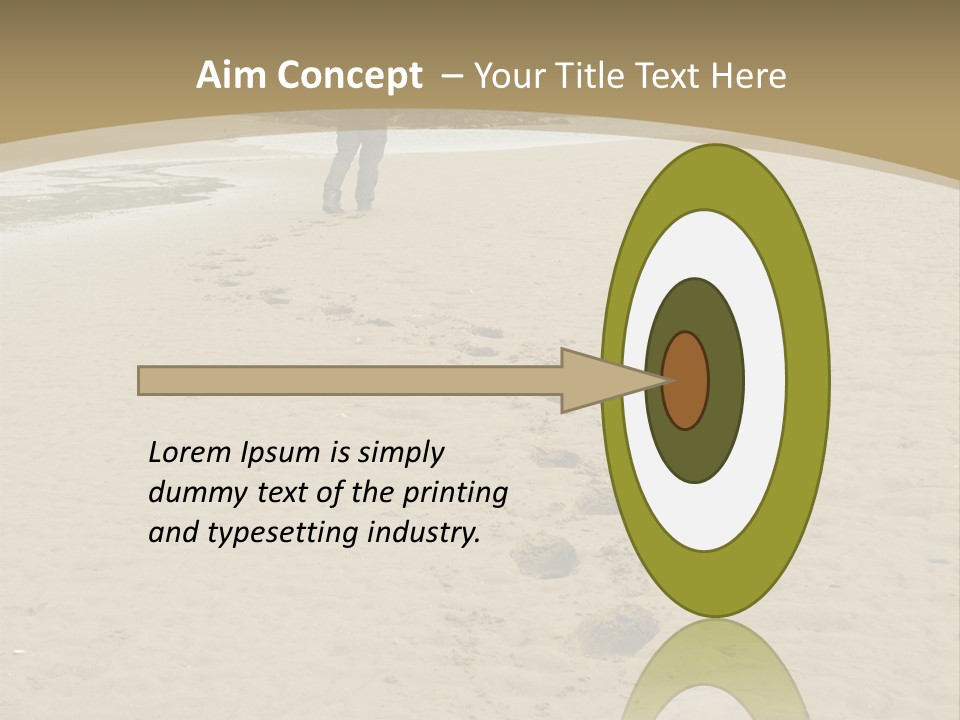 A Person Standing On A Beach With Footprints In The Sand PowerPoint Template